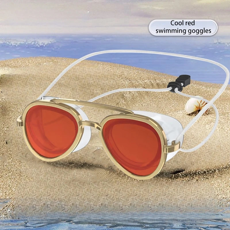 Full-View Anti-Fog Swim Goggle Professional Full Angle Anti Fog Swimming Goggles Swimming Goggles Men Women Retro Goggles 260207