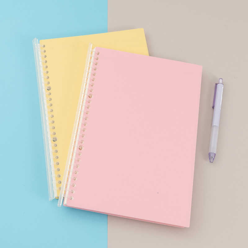 Loose-leaf notebook cover is smooth to the touch detachable coil lined refillable pages student notebook portable notebook S260209