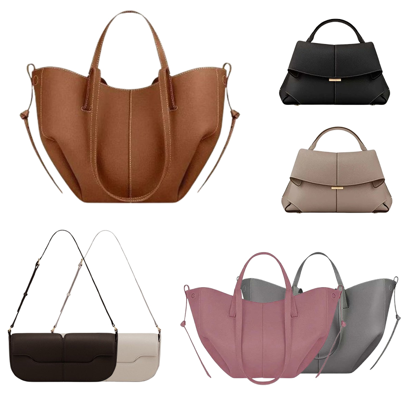 Designer Bag Tote Bag shoulder pole bag Half Moon Bag Smooth Leather Shoulder Bag Black Tote shoulder Bag Fashion Women Cross Body Bag high quality sac