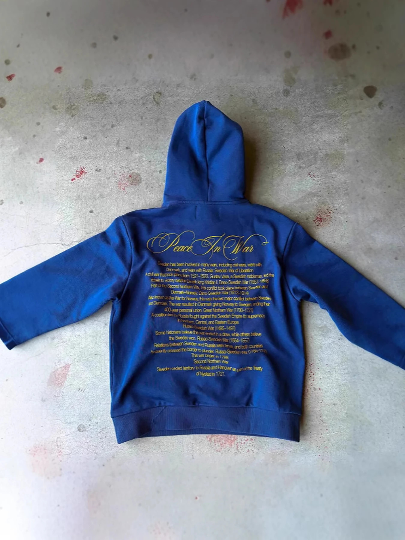 pullover jacket unisex printed sweatshirt hooded retro trend loose and versatile top 260208