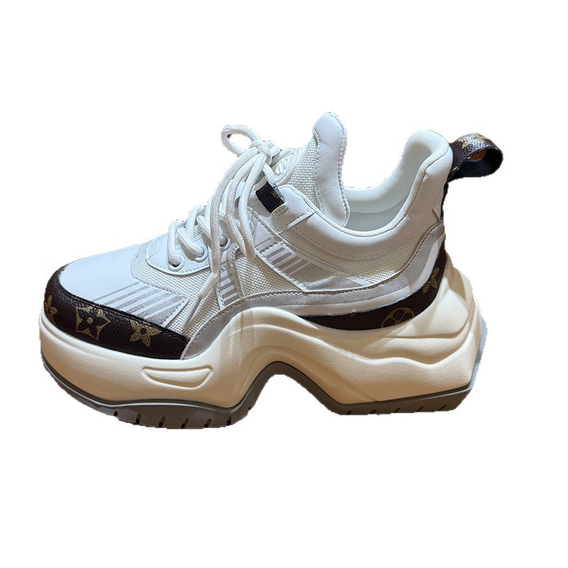Free shipping Casual Shoes Thick soled dad shoes with raised arch soles fashionable casual sports shoes fashionable - view 7