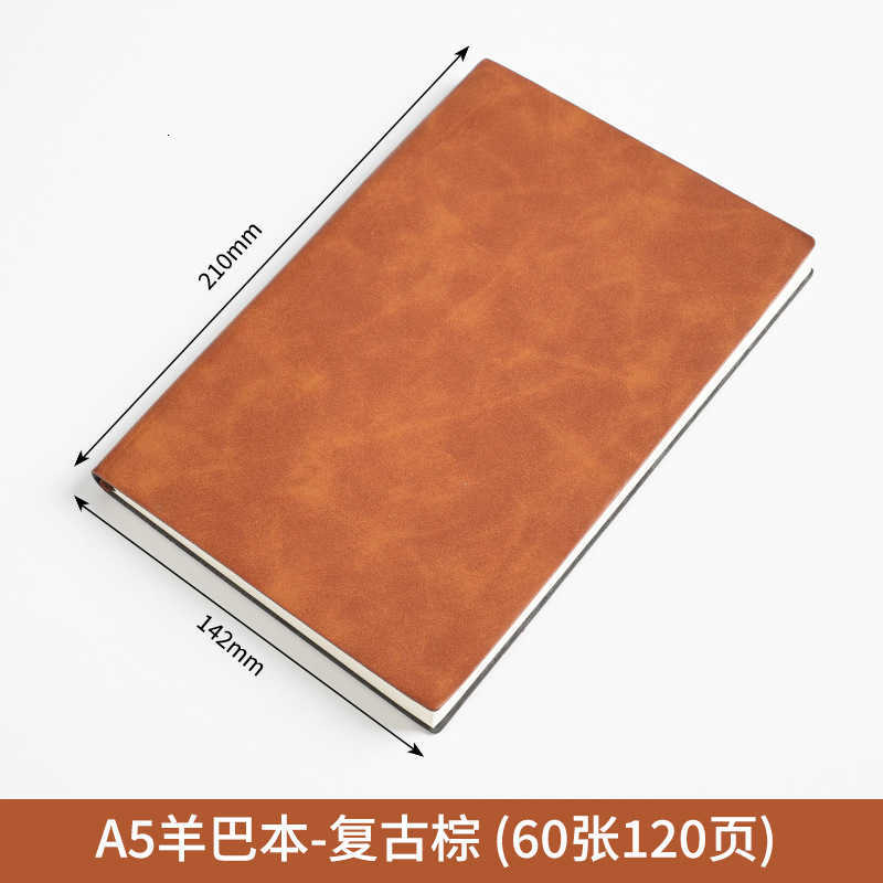 A5 Sheepskin Notebook PU Leather Business Simple B5 Soft Leather Journal Study Supplies Notebook S260209