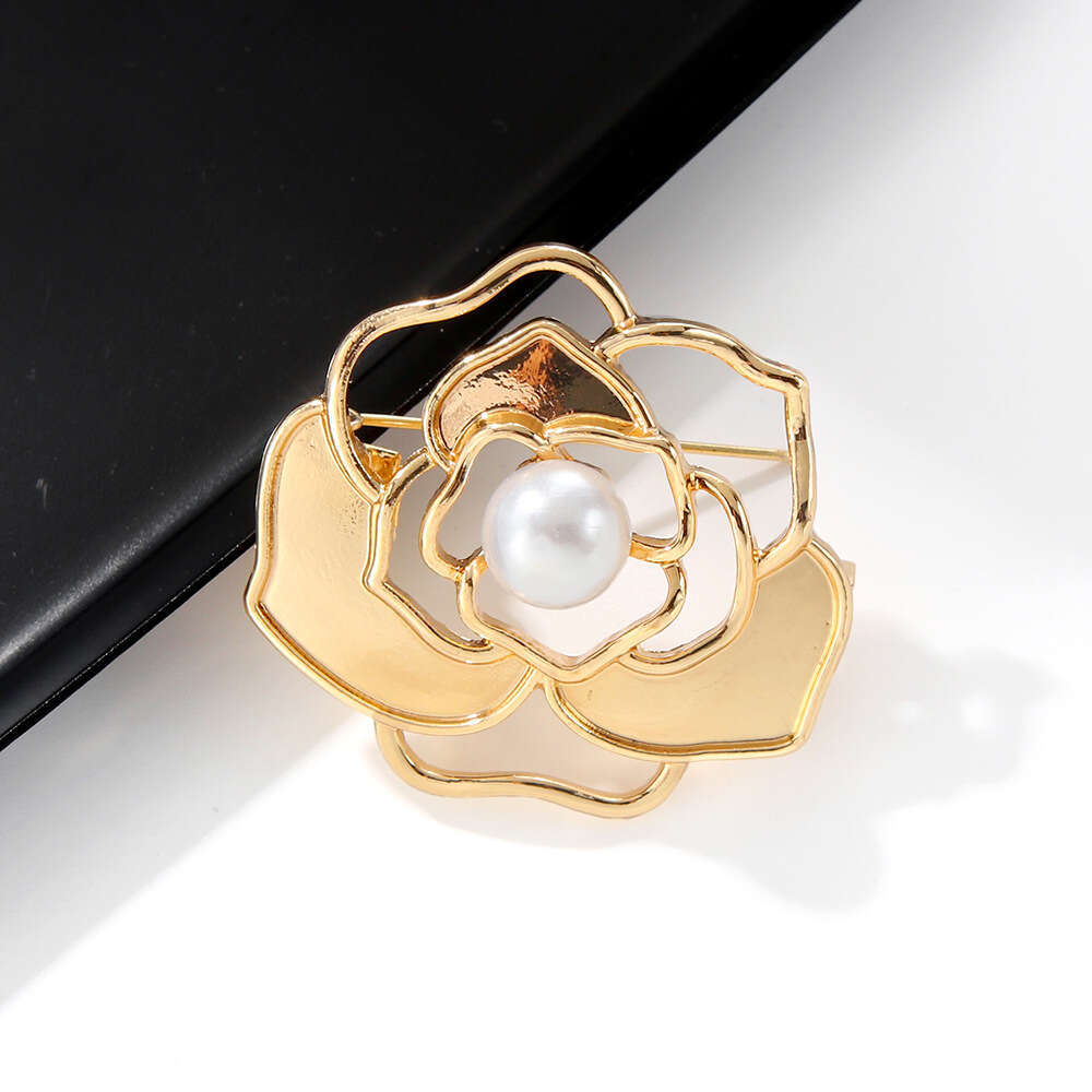 DIY Handmade Mother-of-pearl Inlay Brooch With Pearl Camellia Base And Decorative Pieces