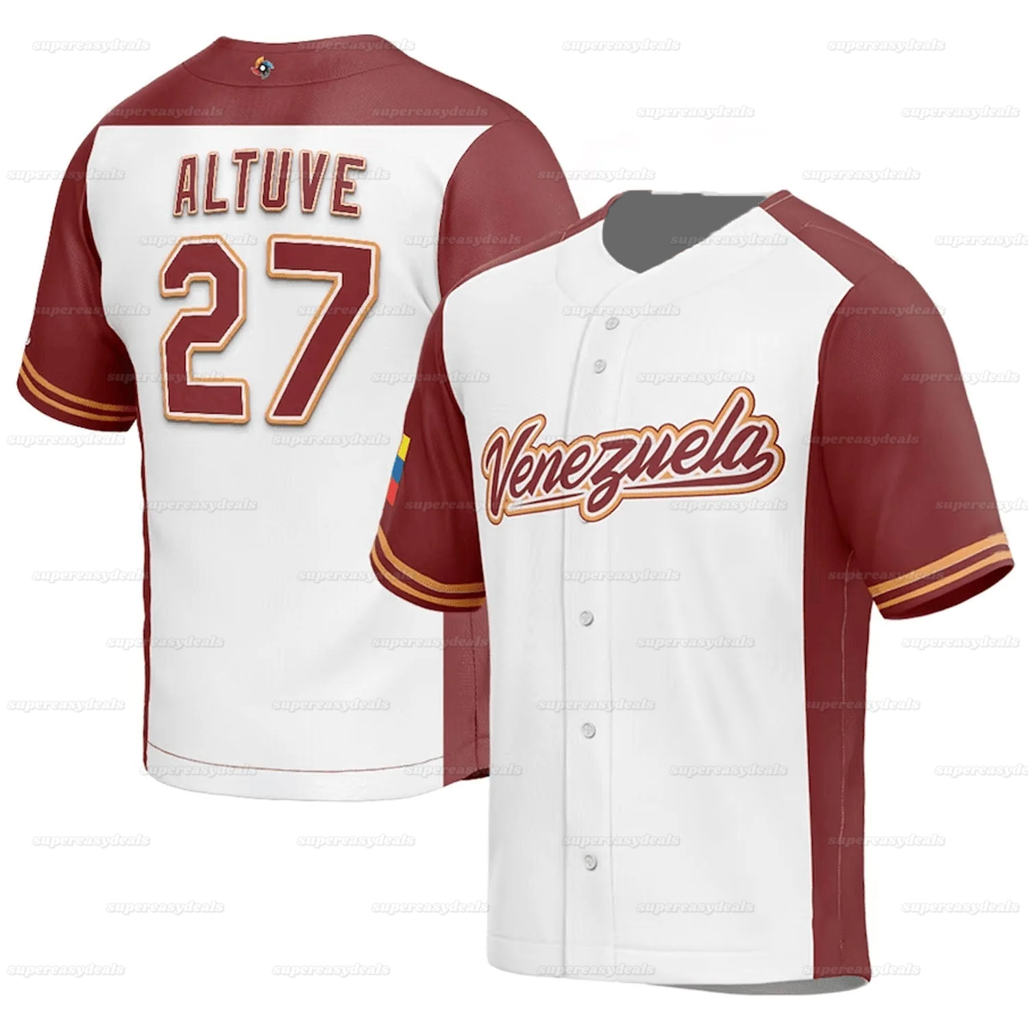 21 Ronald Acuna Jr Venezuela 2026 World Baseball Classic Jersey WBC Gleyber Luis Arraez Jackson Chourio Willson Contreras Andres Gimenez