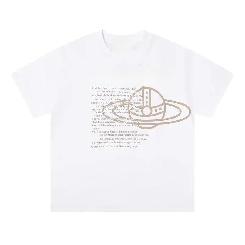 Vivenes West Wood shirt Mens T-Shirts Womens printing Streetwear Luxury Designer Casual Street Men Women Fashion Vivenes TShirt West Wood