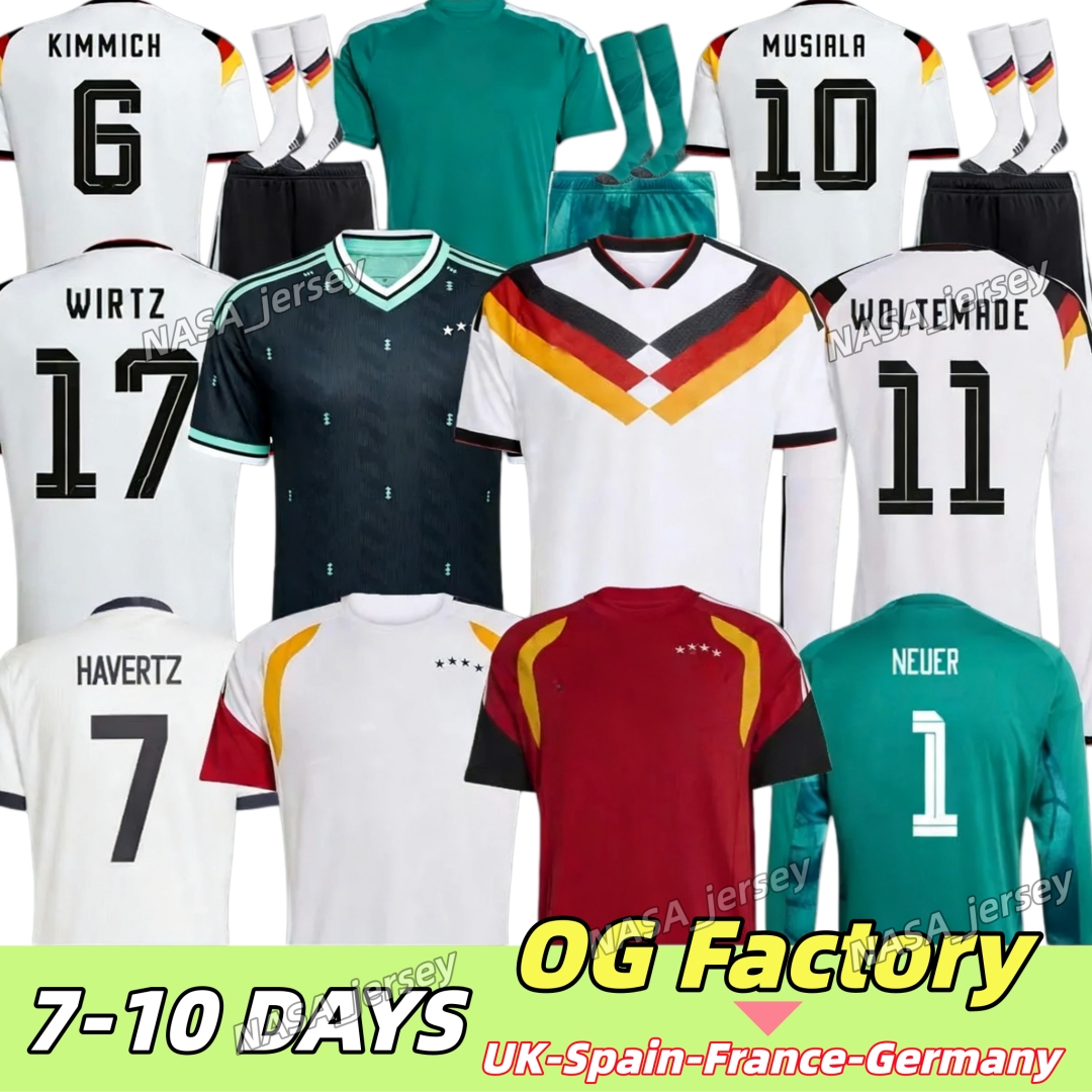3XL 4XL 2026 GermANYS HUMMELS GNABRY Soccer Jerseys World cup kit 25 26 KROOS Wirtz MUSIALA REUS MULLER Men Football Shirts Kids Kits Fans Player Version Home away