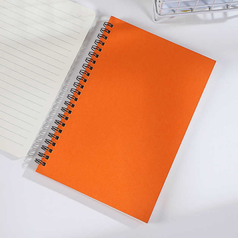 Simple student stationery A5 notebook colorful lined spiral notepad reward thick notebook S260209