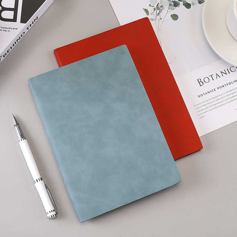 A5 notebook with thickened PU soft cover suitable for office and meeting notes business record book can be printed with logo S260209