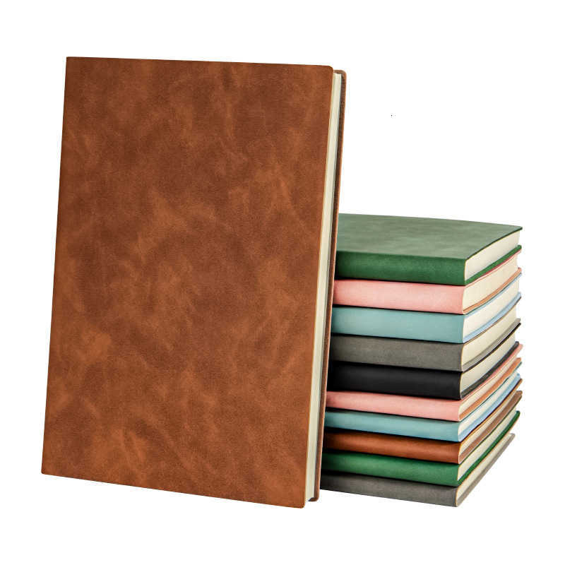 Sheepskin leather notebook A5/B5 ultra-thick skin-feel lined pages business office simple diary S260209