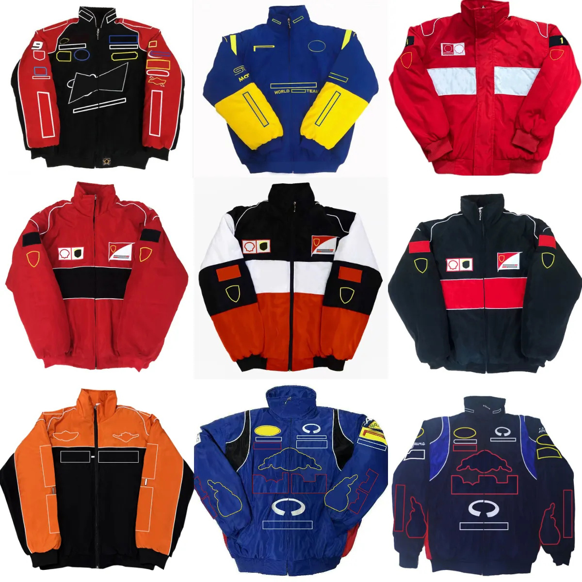 2026 F1 Racing Suit Jacket New Formula 1 Team Logo Jacket Men's Motorcycle Jacket Windproof and Warm Windbreaker
