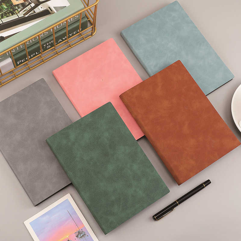 Soft leather notebook high aesthetic business notepad A5 soft leather thickened simple design for office work S260209