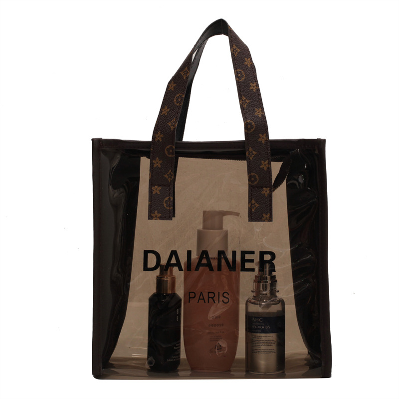 Cosmetic Large Capacity High Appearance Toiletry Semi-Transparent designer Travel Waterproof Portable Storage Luxcury Bag portable toiletries bag