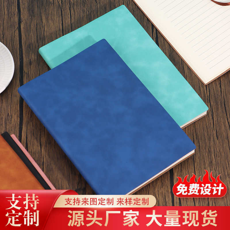 A5 Notebook for Meetings Business Office and Enterprise Use PU Leather Dowling Paper Thickened Simple Diary Notebook S260209