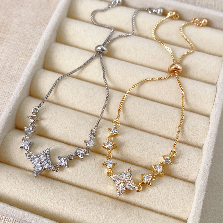 Unique fashion personality star-shaped full-zircon bracelet, exquisite and versatile, niche style with a high-end feel, jewelry manufacturer - view 6