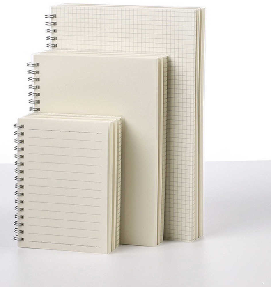 Transparent PP cover spiral notebook for students simple grid notebook B5 large size notepad lined notebook S260209SG1N