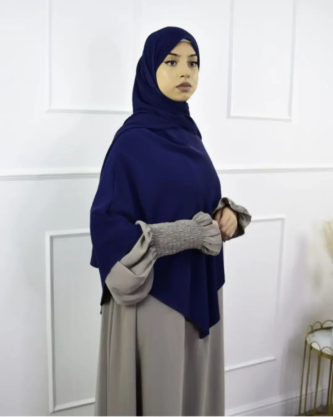 Premium Anti Slip Prayer Hijab Set - Jersey Khimar Abaya w/ Silicone Grip Band - Breathable Modest Islamic Wear for Women 260202