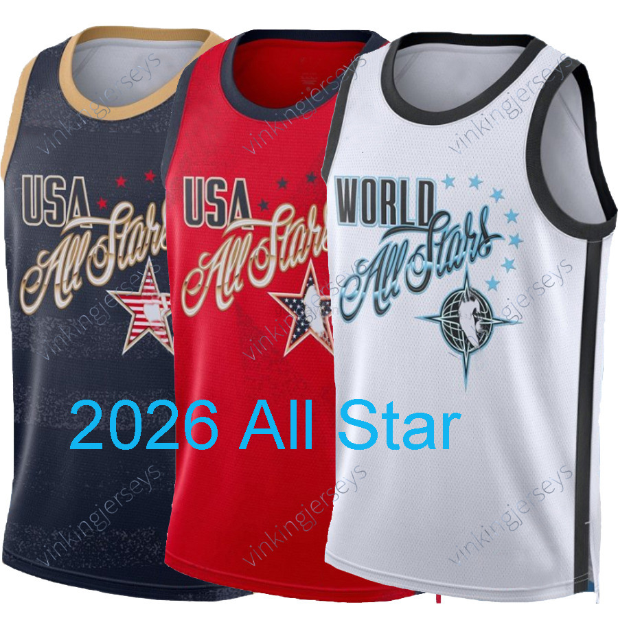 2026 World All-Star Game Jersey Mitchell Jalen Duren Anthony Edwards Curry Durant Antetokounmpo Gilgeous-Alexander Jokic Murray Wembanyama Brunson Tow