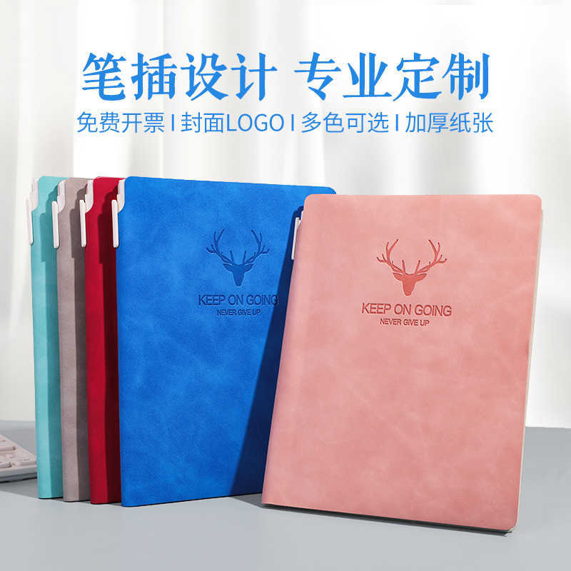 Notebook made of sheepskin leather office notebook with pen suitable for journaling simple and artistic S260209
