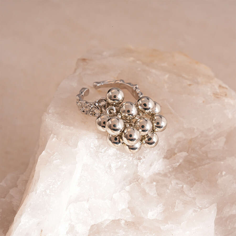Irregular Spherical Ring Fringe Open Design Niche Ring for Index Finger Luxury Handcrafted Jewelry
