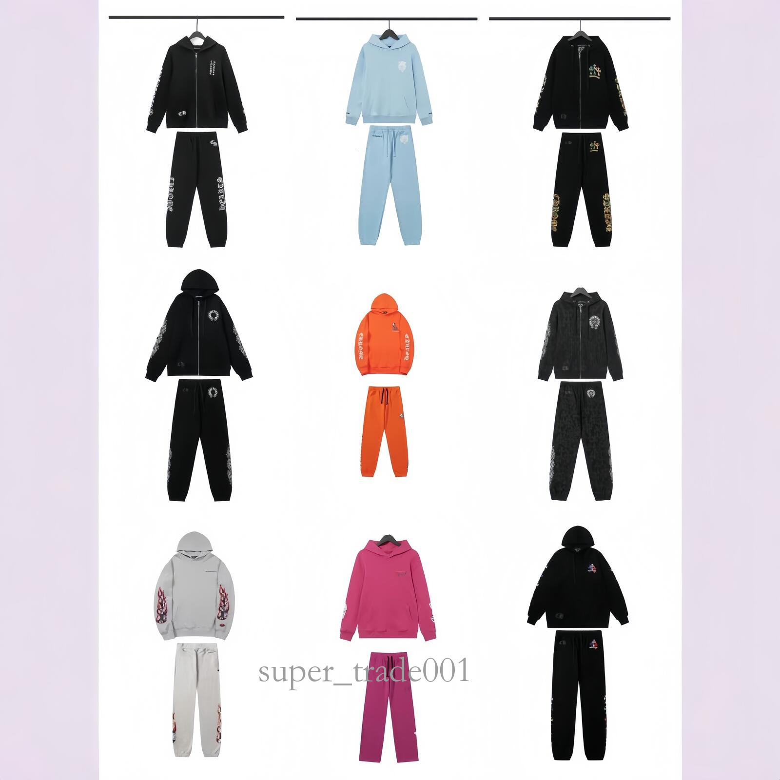 Chrome Pants Mens Designer Pants High Quality Chrome Hoodie Style Printed Sweatpants Fashion High Street Jogger Men's CH Sweatpants Hip Hop Rock Street Chrome shirt