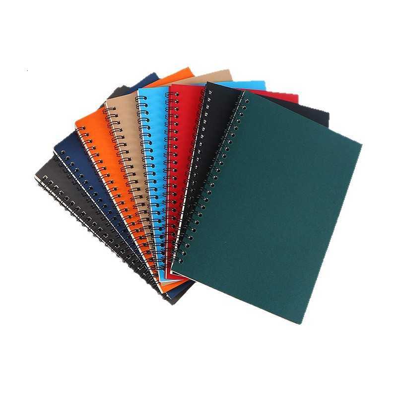 Coiled Kraft Paper Notebook Thickened Simple Office Meeting Notebook Side-Flip Loose-Leaf Tearable Notebook S260209