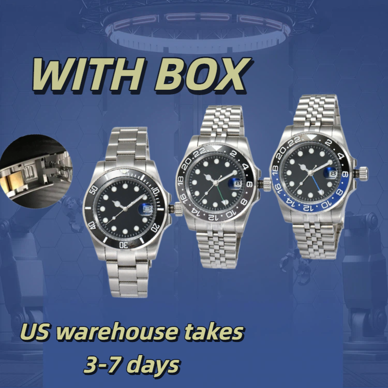 designed men's 40mm automatic mechanical watch, featuring a full stainless steel case sapphire crystal glass high-luminescence displayand a ceramic bezel