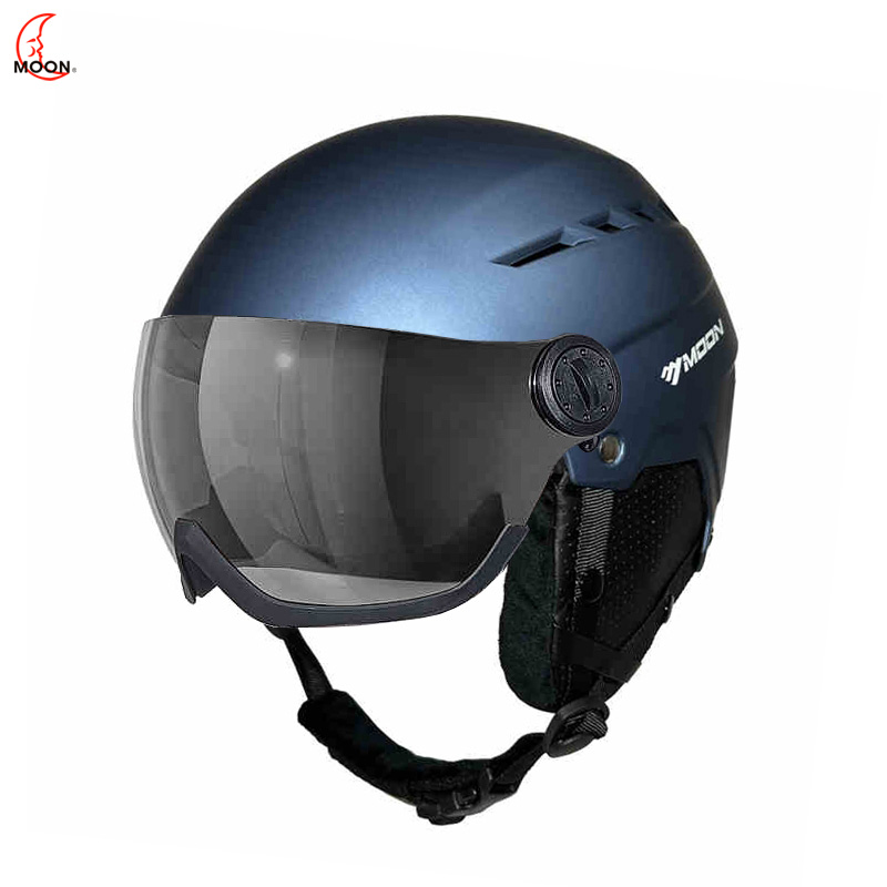 ski helmet with integrated winter sports goggles for men and women allinone snow helmet complete set of snowboarding equipment full helmet for skiing - view 8