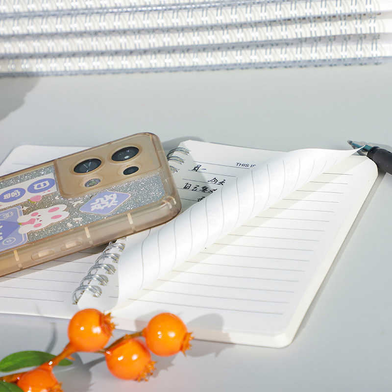 Simple B5/A5 Transparent Coil Notebook Ink-Proof Grid Notebook Horizontal Lines Thickened PP Student Workbook S260209