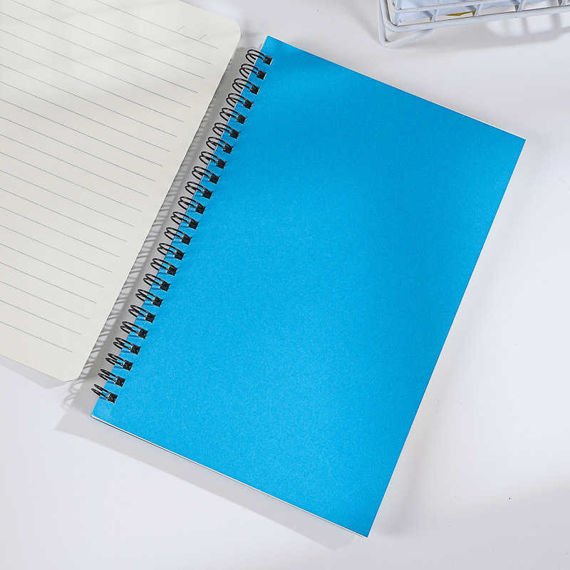 Simple student stationery A5 notebook colorful lined spiral notepad reward thick notebook S260209