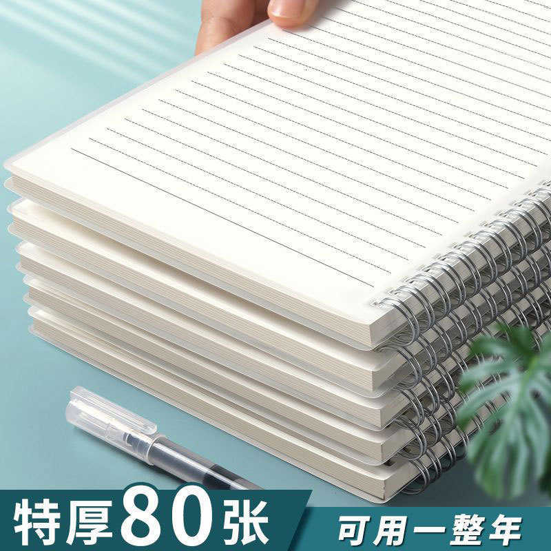 Coil-bound A4 notebook transparent PP notepad B5 lined notebook squared notebook blank notebook loose-leaf grid notebook S260209