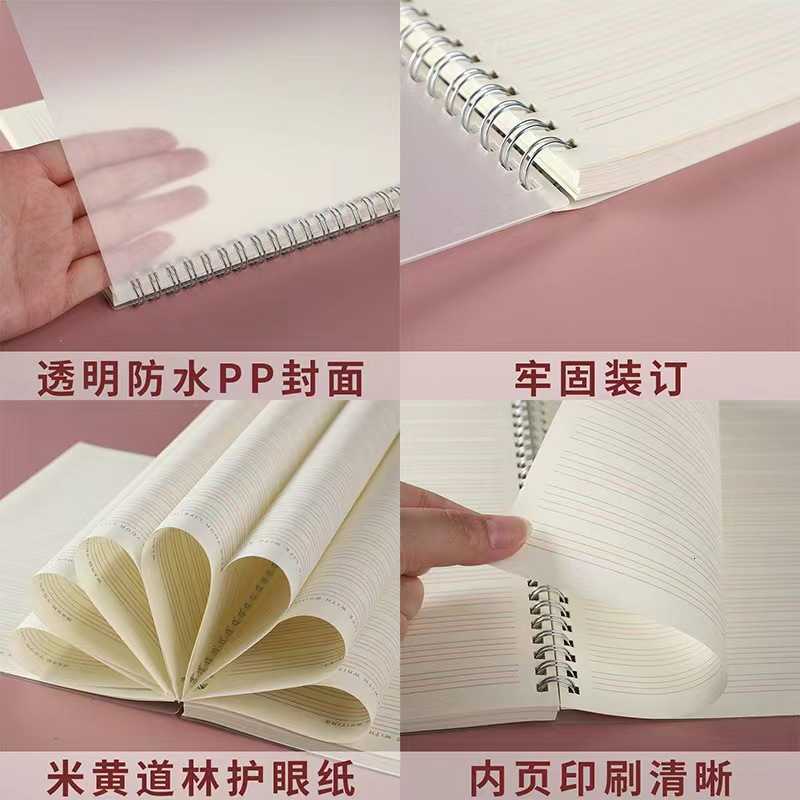 Transparent A5 Spiral Notebook B5 Thickened Notebook A4 Lined Grid Blank Loose-leaf Notebook A6 Mini Notebook S260209