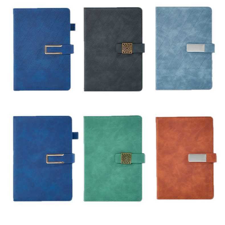 A5 Notebook for Business Office and Gift Giving Thickened Soft Leather High Aesthetic Value with Clasp Gift Box Set S260209