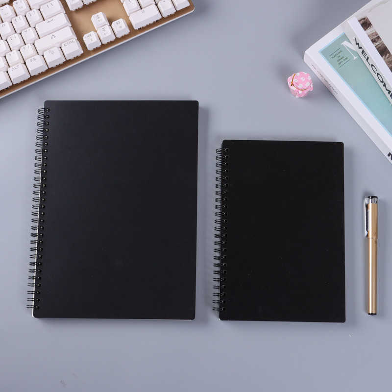 PP coil notebook B5/A5/A6 thickened side-flip notebook with lined grid and blank pages mini notebook S260209