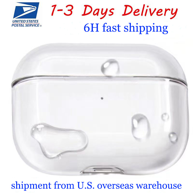 USA Stock For airpods pro2 3 generation Airpods2 3rd 4 pros2 Bluetooth earphones ANC Wireless Headphones Earbuds Noise Canceling Accessories Solid Silicone case