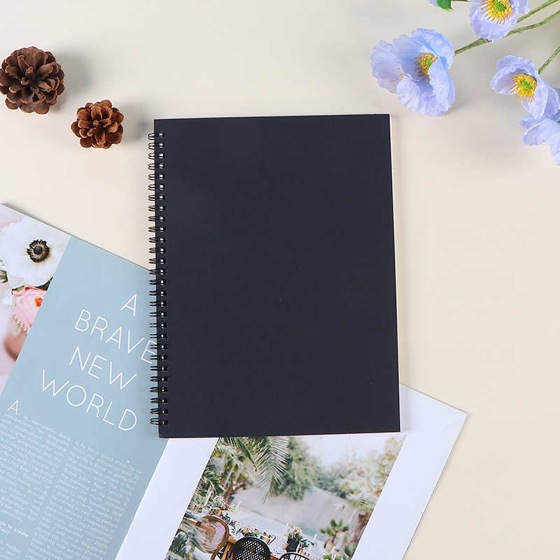 Blank coil notebook small notepad comfortable to hold large refillable loose-leaf notebook with coil binding S260209