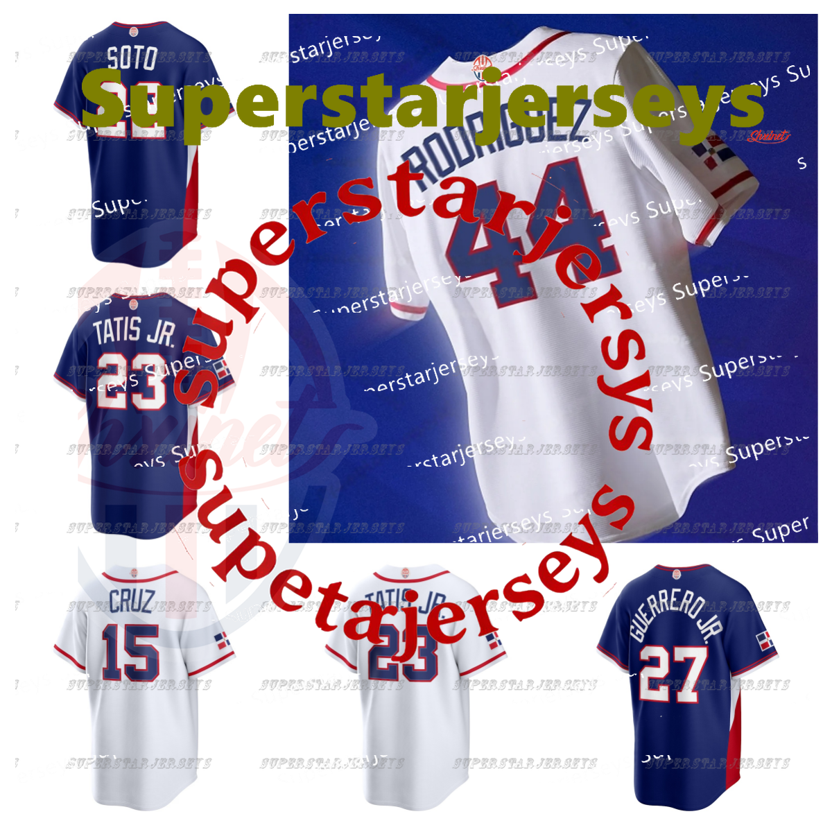 Team Dominican Republic 2026 World Baseball Classic JerseyS Juan Soto WBC Fernando Tatis Vladimir Guerrero Jr. Jose Ramirez Ketel Marte Rafael Devers cUSTOM22