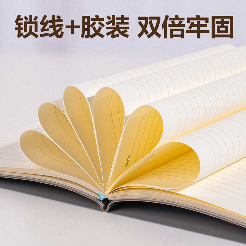 Deli BP152 Leather Notebook A5 210mm143mm 80 Sheets Thickened Leather Notebook Office S260209XS08