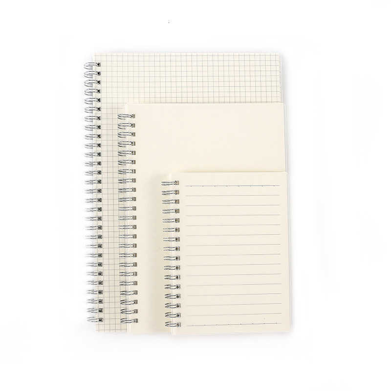 PP Spiral Notebook Student A5 Lined Simple College Student Notebook Thickened Grid B5 Strap Memo Blank Notebook S2602090JEY