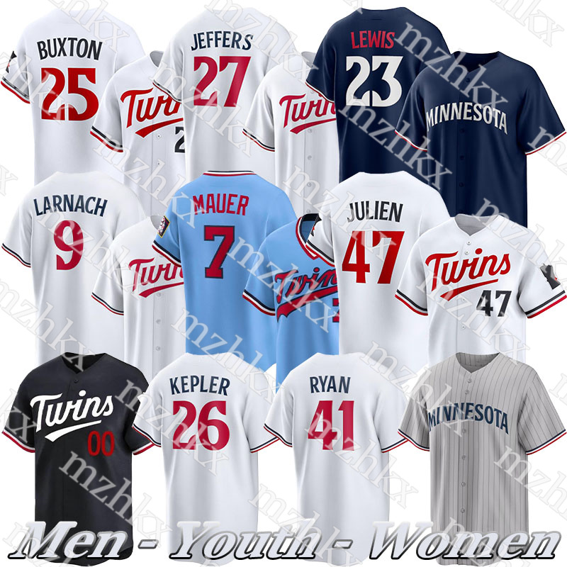 Carlos Correa Minnesotas Jerseys Twins Byron Buxton Jhoan Duran Pablo Lopez Royce Lewis Edouard Julien Jose Miranda Ryan Jeffers Matt Wallner Baseball Jerseys men