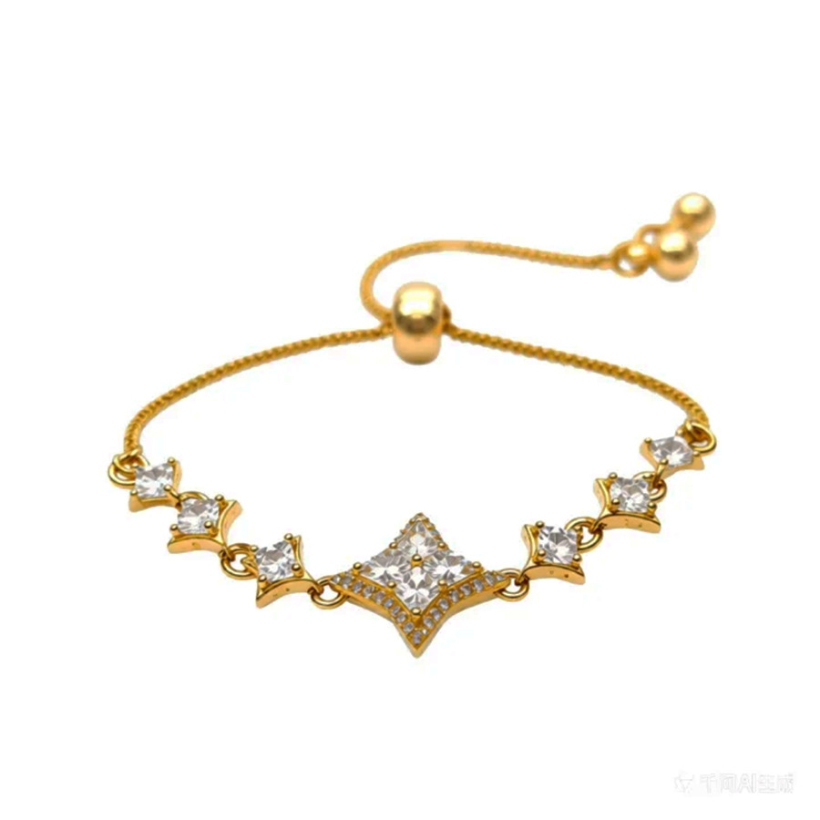 Unique fashion personality star-shaped full-zircon bracelet, exquisite and versatile, niche style with a high-end feel, jewelry manufacturer - view 7