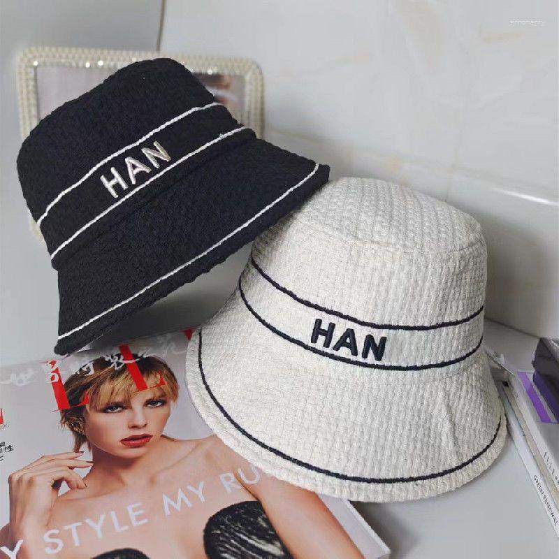 Wide Brim Hats Designer Hat Bucket Embroidery Women's Fashion Sun Protection Simple Basin Caps