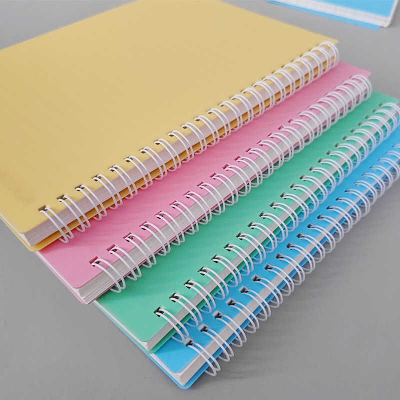 Simple solid color A6A5B5 thickened spiral notebook stationery notebook student notepad notebook S260209
