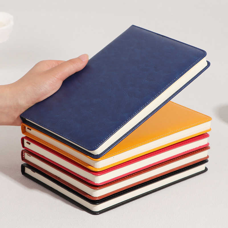 Thickened oil wax cowhide textured A5 soft leather notebook business meeting record book B5 notepad S260209