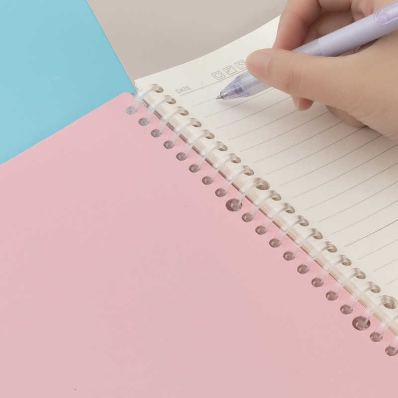 Loose-leaf notebook cover is smooth to the touch detachable coil lined refillable pages student notebook portable notebook S260209