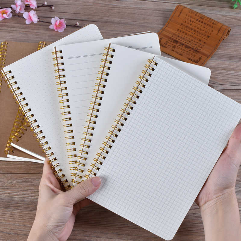 Office Notebook Student Exercise Book A5 Kraft Paper Cover Notebook Dot Grid Coil Notebook S260209