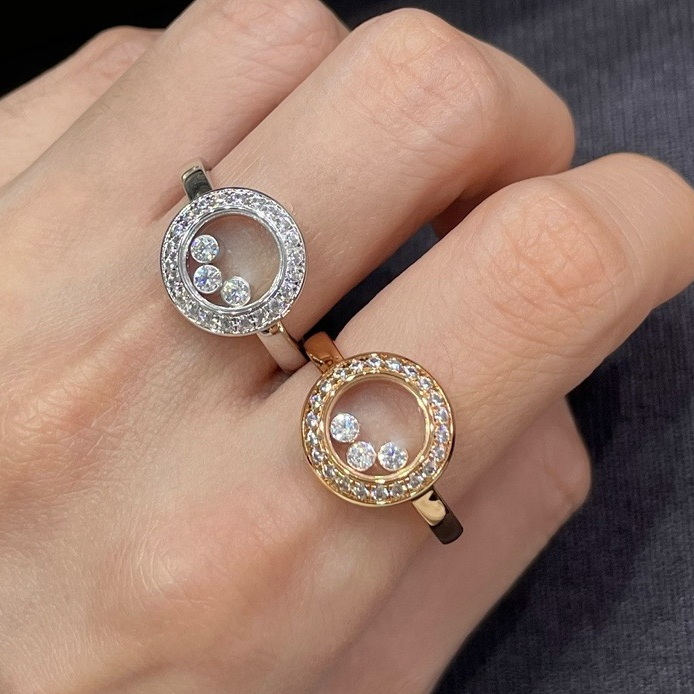 Designer ring with crystal 925 silver 18K gold plated never fade top quality couple ring for women US size 678 with box brand designer jewelry 006