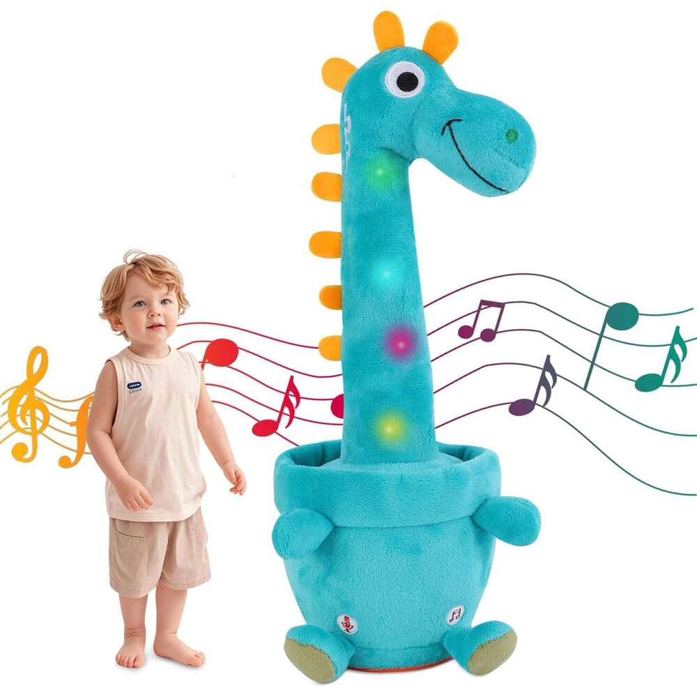 LLUKEME Talking Babies 6+ Months Toddlers - Dancing Singing Repeating Cactus Toy with 10 Songs & Lights, Interactive Plush Gift Age 1 2 3 4 5 6, Easte