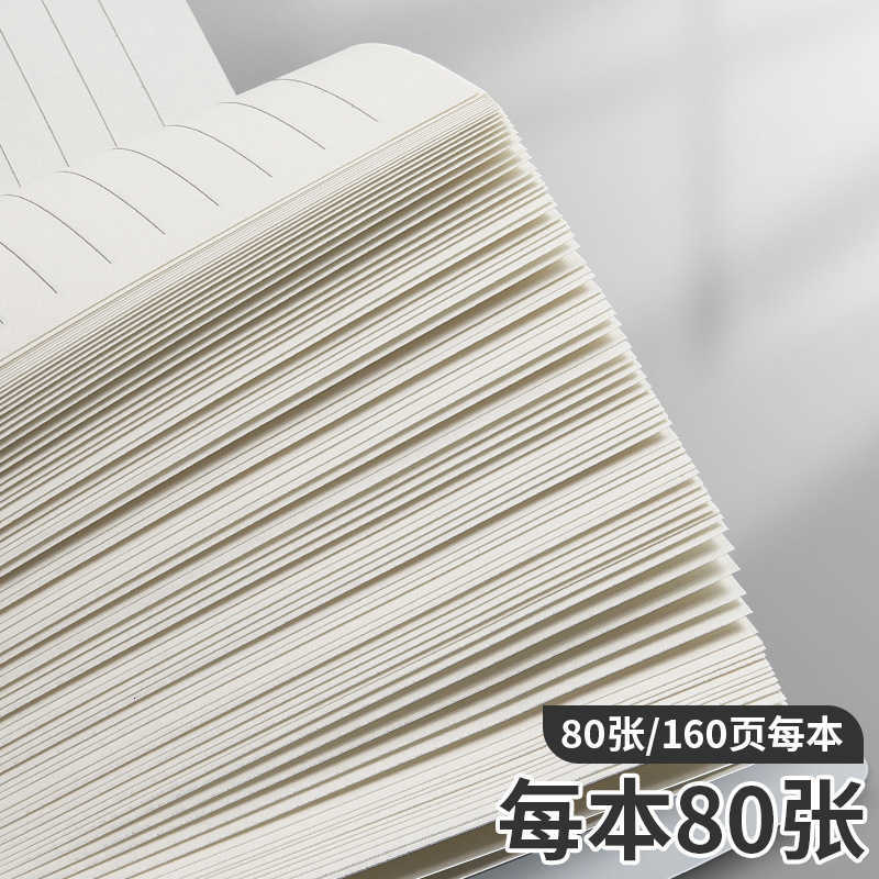PP coil notebook B5 lined notebook A5 transparent side-flip grid 80 sheets thickened student diary notebook S260209