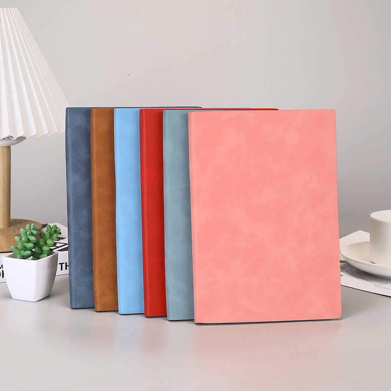 A5 notebook with thickened PU soft cover suitable for office and meeting notes business record book can be printed with logo S260209