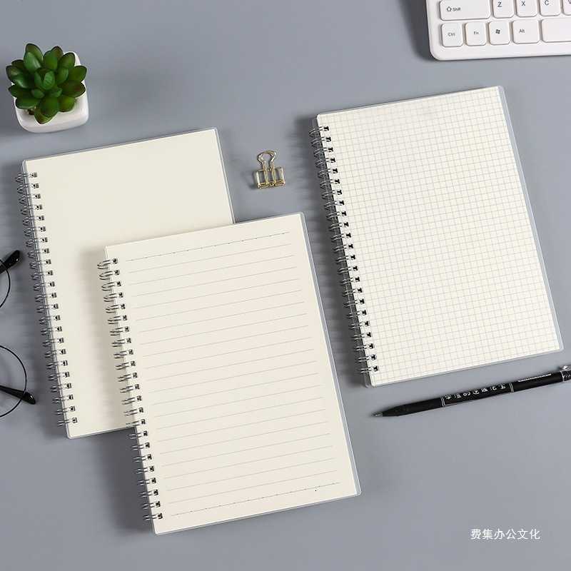 PP Spiral Notebook Student A5 Lined Simple College Student Notebook Thickened Grid B5 Strap Memo Blank Notebook S2602090JEY